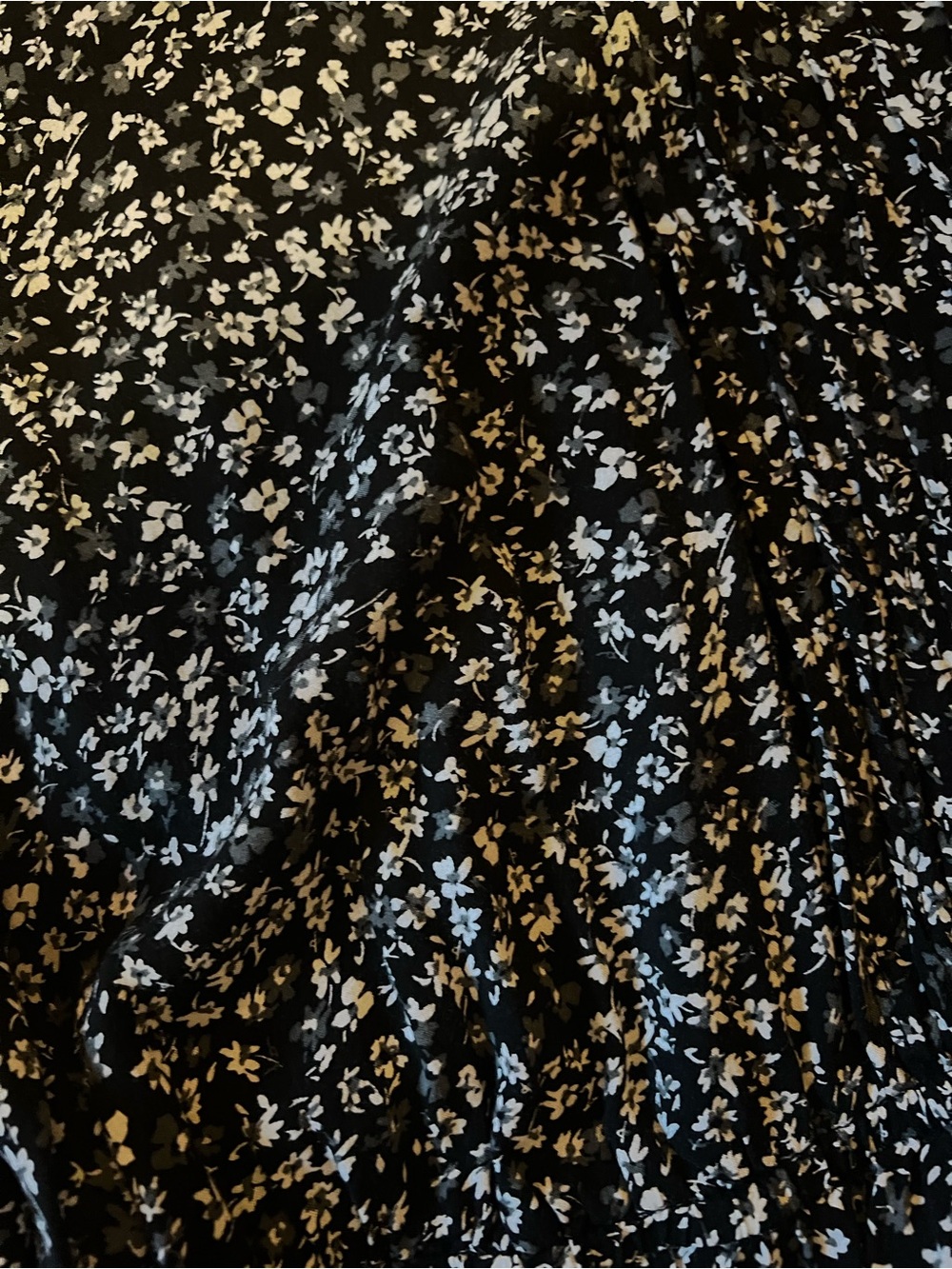 Maurices Black and White Floral Tiered Midi Dress - Picture 3 of 4